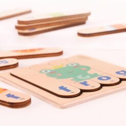 Puzzle de asociere cu benzi de potrivire, Alfabet, 3 ani+ 02