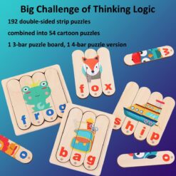 Puzzle de asociere cu benzi de potrivire, Alfabet, 3 ani+ 02