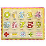 Puzzle educativ piese groase si imagine de asociere, Cifre, 2 ani+