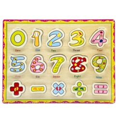 Puzzle educativ piese groase si imagine de asociere, Cifre, 2 ani+ 05