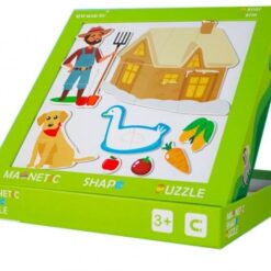 Puzzle magnetic si tablita de scris si desenat, Ferma, 3 ani 01