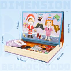 Puzzle magnetic tip carte- Imbraca Personajele, 3 ani