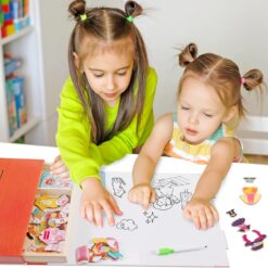 Puzzle magnetic tip carte- Imbraca fetita, 3 ani