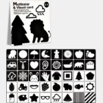 Set 20 carduri stimulare cognitiva si vizuala bebe, 0-3 luni