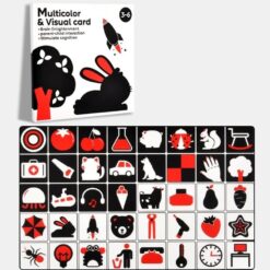 Set 20 carduri stimulare cognitiva si vizuala bebe, 3-6 luni 02