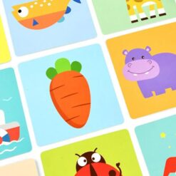 Set 20 carduri stimulare cognitiva si vizuala bebe, 6-12 luni 02