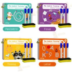 Set 4 carti pentru grafiere, cu pagini reutilizabile, 3 ANI+