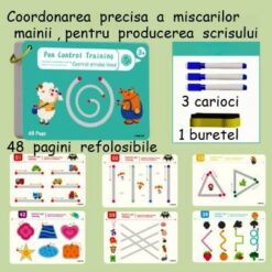 Set 4 carti pentru grafiere, cu pagini reutilizabile, 3 ANI+ 01