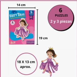 Set 6 puzzle-uri bebelusi din 2 sau 3 piese mari, Personaje Povesti, 18 luni 001