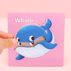 Set cu puzzle din 3-4 piese, 6 Animale