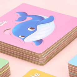 Set cu puzzle din 3-4 piese, 6 Animale