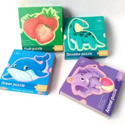 Set cu puzzle din 3-4 piese, 6 Fructe 01