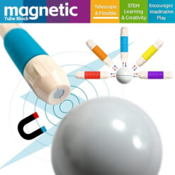 Set de constructie 3D, magnetic, flexibil, 138 piese, 3 ani+06