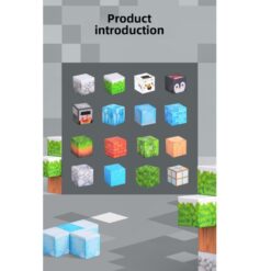 Set de constructie magnetic cu 113 de piese, 3 ani+, Minecraft WINTER 02