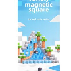 Set de constructie magnetic cu 113 de piese, 3 ani+, Minecraft WINTER 02
