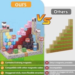 Set de constructie magnetic cu 122 de piese, 3 ani+, Minecraft TNT 03