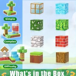 Set de constructie magnetic cu 148 de piese, 3 ani+, Minecraft 01