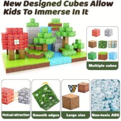 Set de constructie magnetic cu 148 de piese, 3 ani+, Minecraft 01