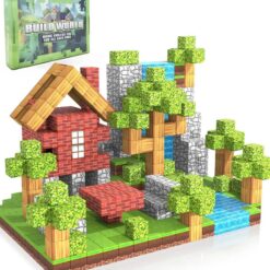 Set de constructie magnetic cu 148 de piese, 3 ani+, Minecraft 01