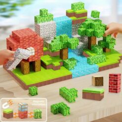 Set de constructie magnetic cu 148 de piese, 3 ani+, Minecraft 01