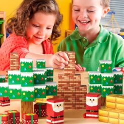 Set de constructie magnetic cu 60 de piese, 3 ani+, Craciun 01