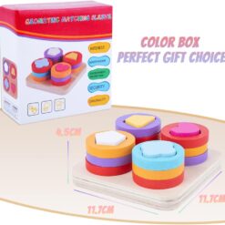 Sortator forme geometrice 4 coloane din lemn, Asociere