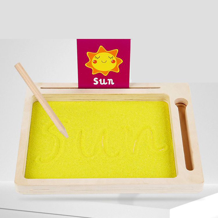 Tăbliță Montessori cu nisip pentru scriere și învățare litere/cifre