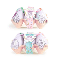 Accesorii creatie - polistiren - ou, set 6 buc in cofraj, cu modele de colorat, Trendhaus, CH30724