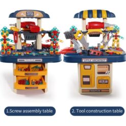 Banc de lucru si set constructie cu 246 de piese, 3 ani 01