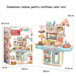 Bucatarie cu sunete si lumini pentru copii, 48 cm, 3 ani+,Albastru 01
