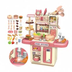 Bucatarie cu sunete si lumini pentru copii, 36 cm, 3 ani+,Roz 01