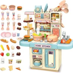 Bucatarie cu sunete si lumini pentru copii, 48 cm, 3 ani+,Albastru 01