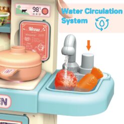 Bucatarie cu sunete si lumini pentru copii, 48 cm, 3 ani+,Albastru 01