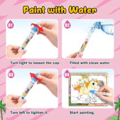 Carte de colorat cu apa, Tematica Dinozauri, 3 ani 01