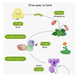 Carte de pictat cu degetele, Animale, 2 ani, Onshine 01