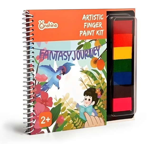 Carte de pictat cu degetele, Finger Paint Kit, 2 ani, Onshine 01