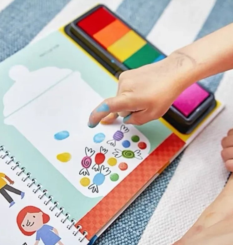 Carte de pictat cu degetele, Finger Paint Kit, 2 ani, Onshine 01