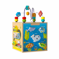 Centru de activitati 5 in 1, Jucarie educativa de tip Montessori, 3 ani+