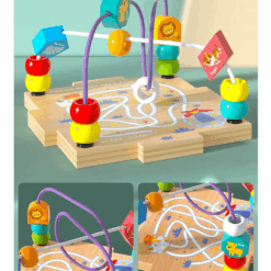 Centru de activitati 5 in 1, Jucarie educativa de tip Montessori, 3 ani+