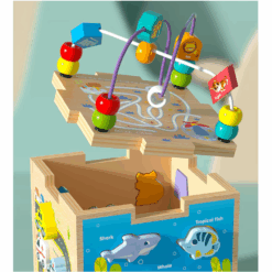 Centru de activitati 5 in 1, Jucarie educativa de tip Montessori, 3 ani+