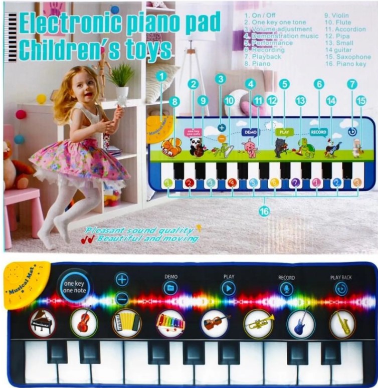 Covoras muzical, Pian si instrumente muzicale, 3 ani+ 01