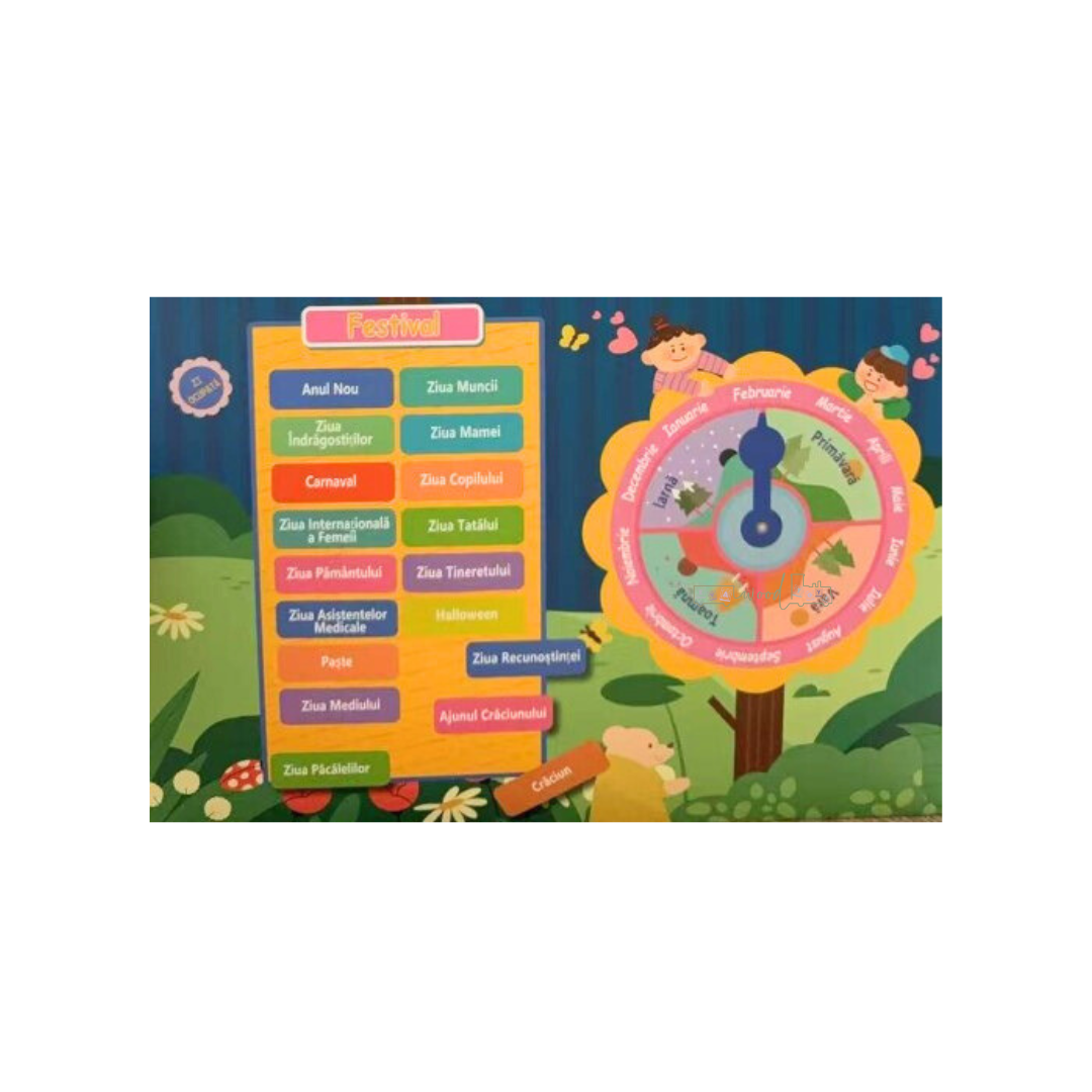 Joc Ceas Calendar magnetic, - Limba Romana, 3 ani 05