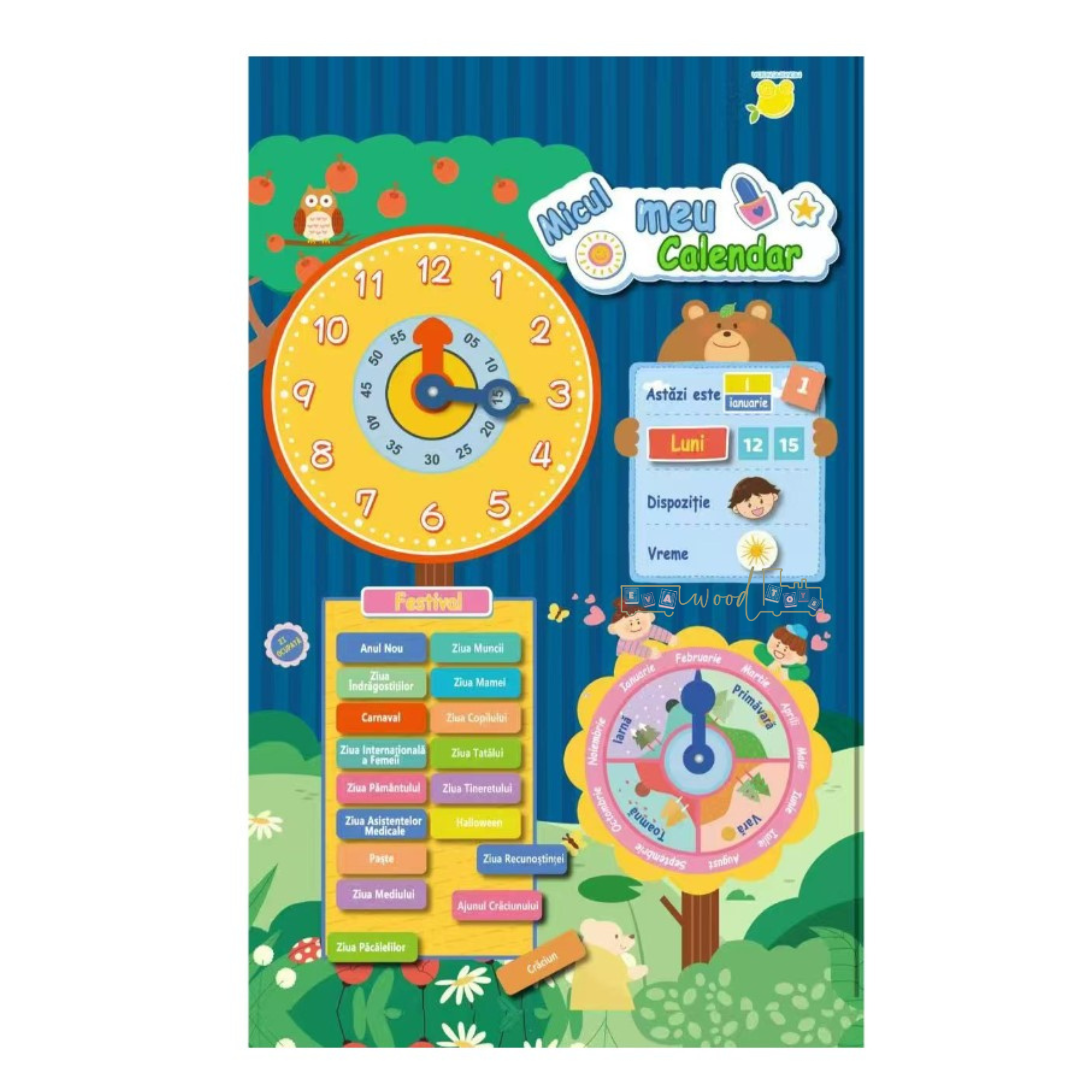 Joc Ceas Calendar magnetic, - Limba Romana, 3 ani 05