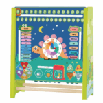 Joc Ceas Calendar, tablita de scris, din Lemn - Limba Romana, 3 ani