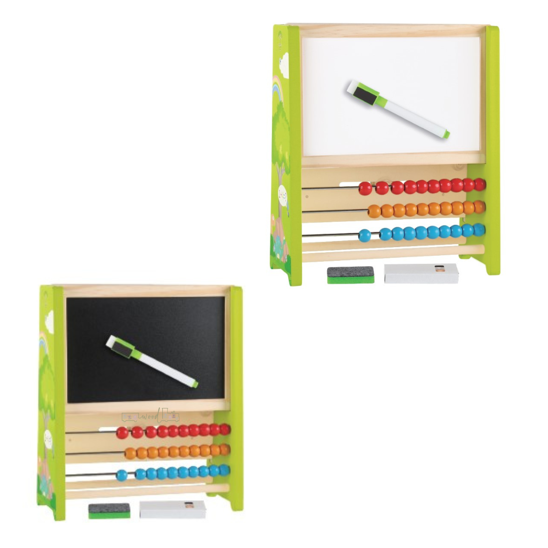 Joc Ceas Calendar, tablita de scris, din Lemn - Limba Romana, 3 ani 02