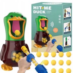 Joc de indemnare aruncare la tinta a mingiilor, Hungry Duck cu 12 bile din spuma, 3ani+ 01
