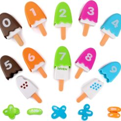 Joc de tip Montessori, Asociere culori si Matematica, 2 ani+ 01