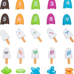 Joc de tip Montessori, Asociere culori si Matematica, 2 ani+ 01