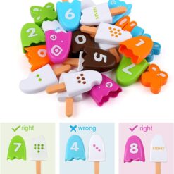 Joc de tip Montessori, Asociere culori si Matematica, 2 ani+ 01