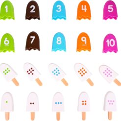 Joc de tip Montessori, Asociere culori si Matematica, 2 ani+ 01